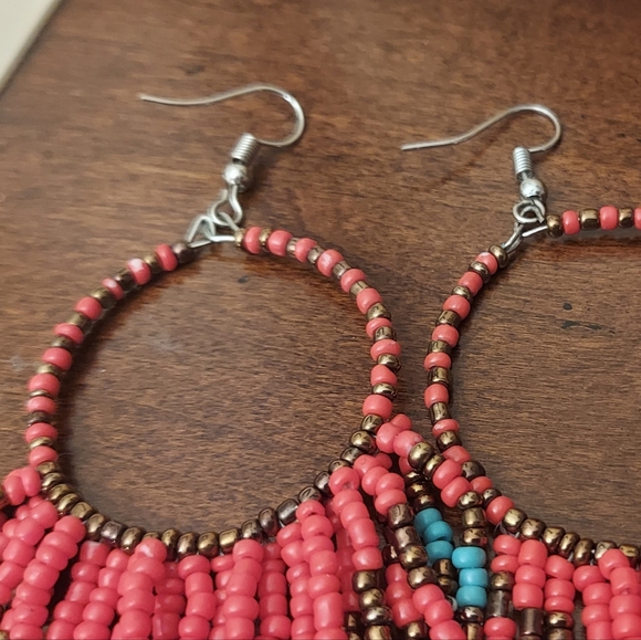 Handmade Beaded Earrings - Picture 4 of 6